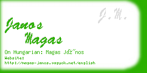 janos magas business card